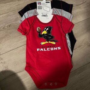 New 3-Pack Atlanta Falcons NFL Football Bodysuits